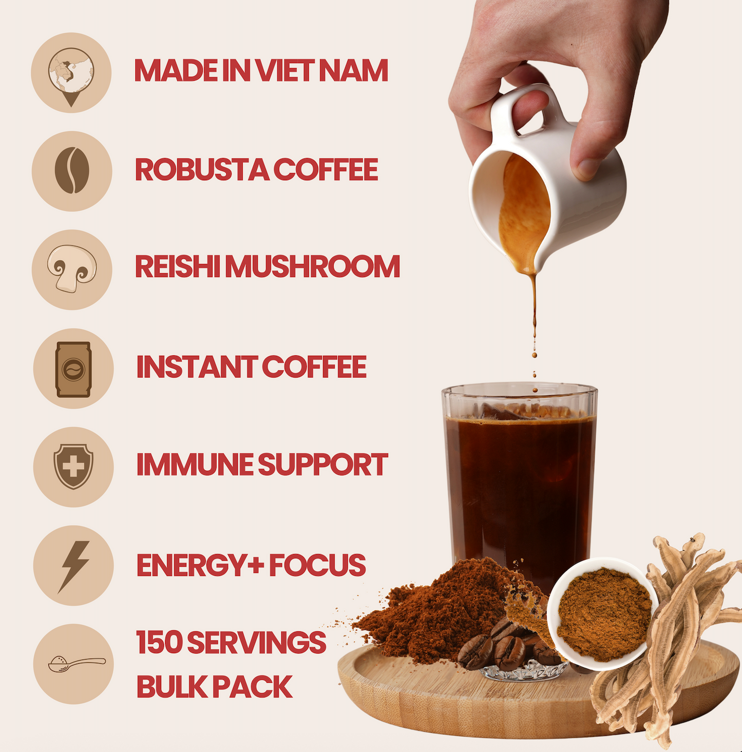 Smurfkit® Organic Mushroom Instant Coffee 2-in-1| Energy · Focus · Immunity